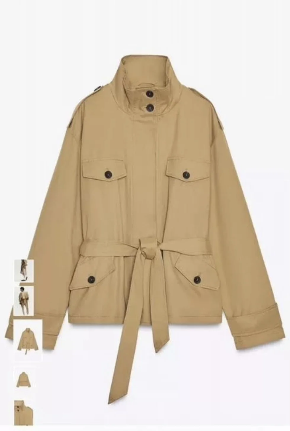 Тренч укороченный Zara S - изображение 1