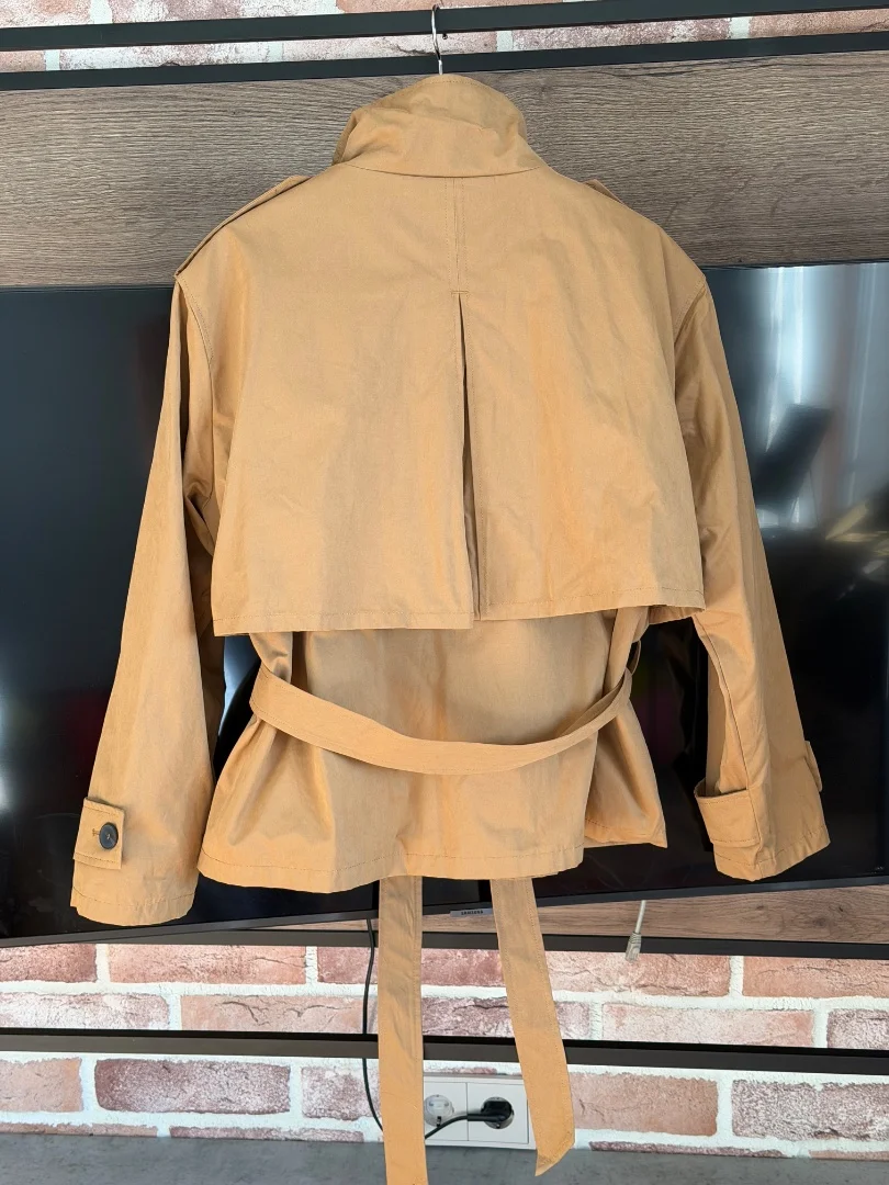 Тренч укороченный Zara S - миниатюра 6