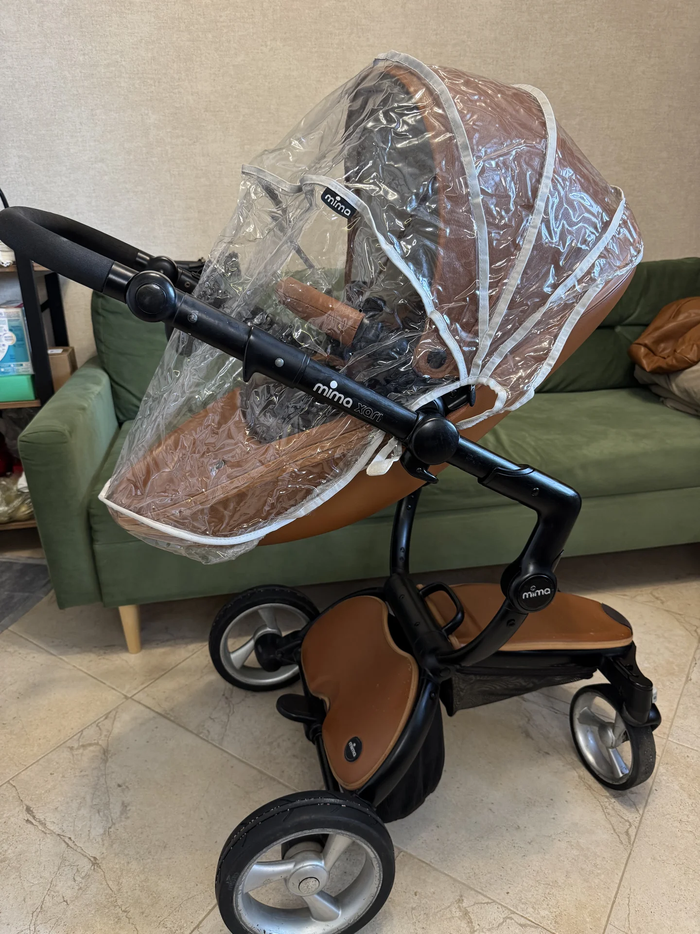 Коляска Mima Xari 3G 2 в 1 Camel + зимний комплект - миниатюра 4