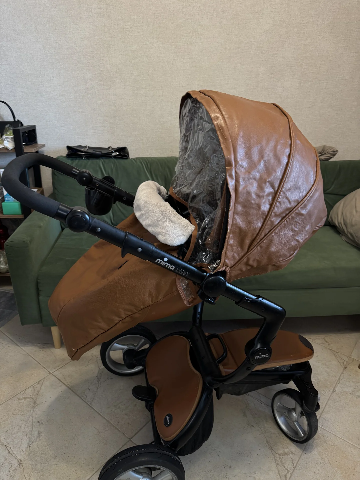 Коляска Mima Xari 3G 2 в 1 Camel + зимний комплект - миниатюра 5
