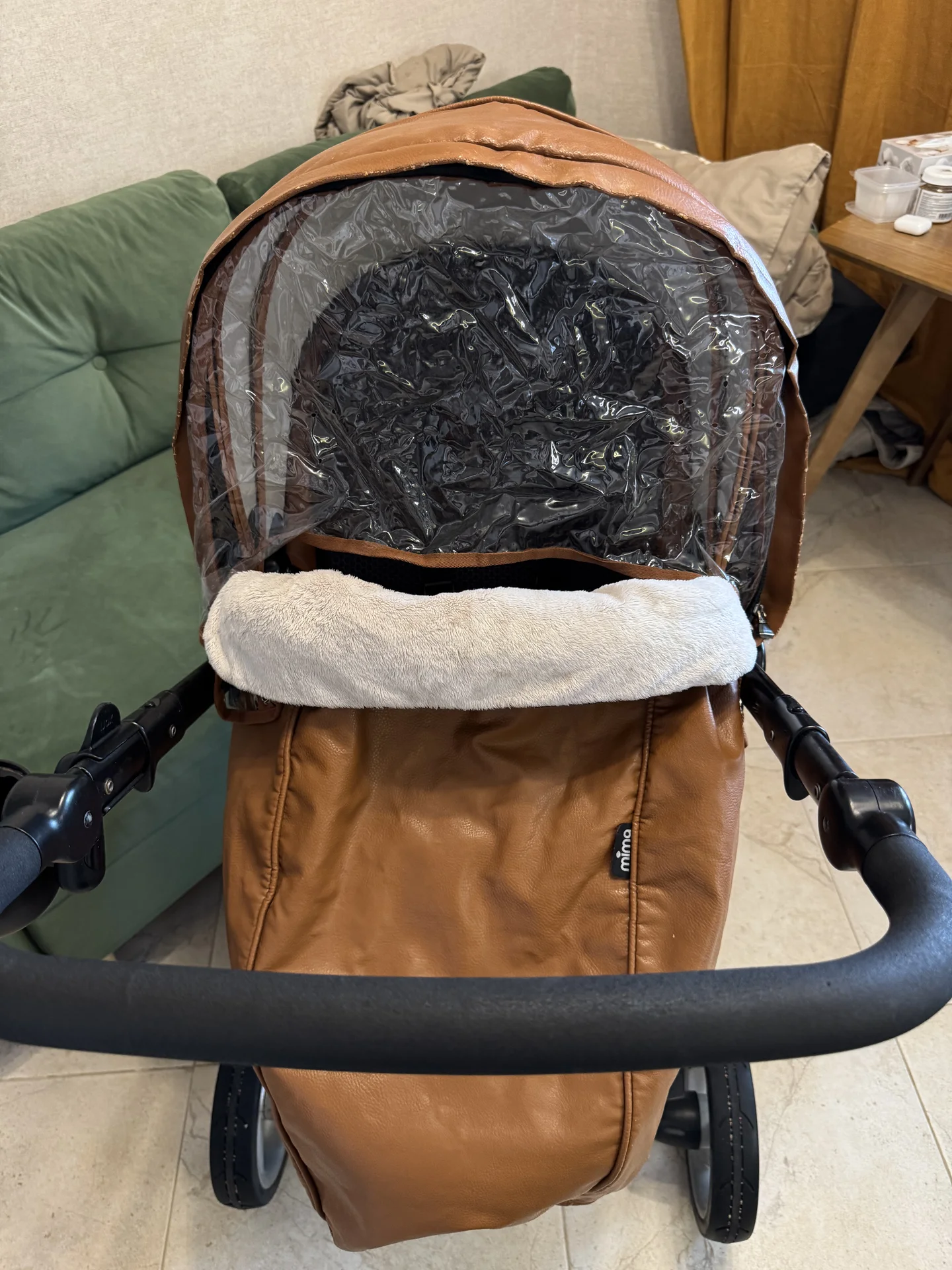Коляска Mima Xari 3G 2 в 1 Camel + зимний комплект - миниатюра 6