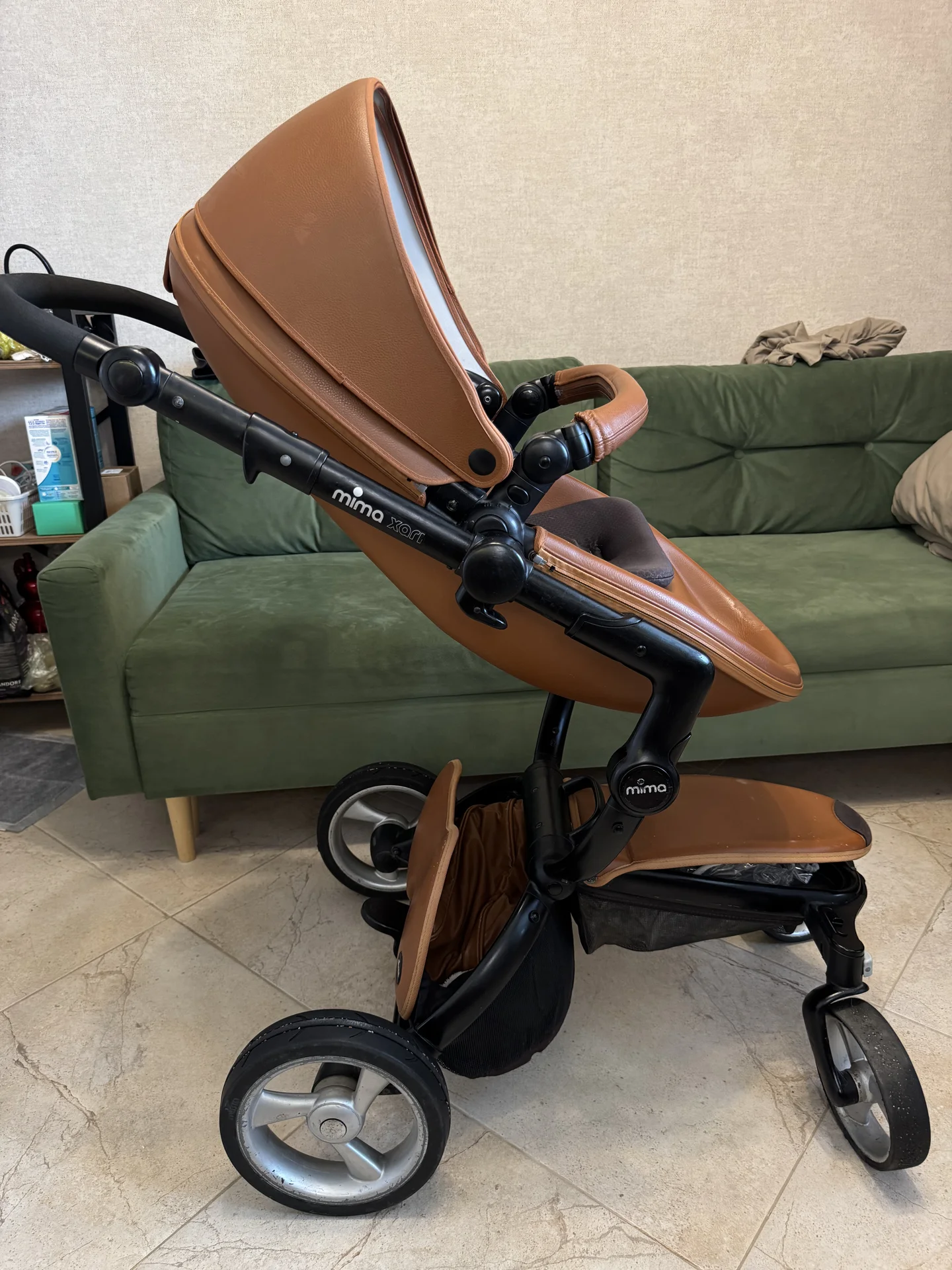 Коляска Mima Xari 3G 2 в 1 Camel + зимний комплект - миниатюра 7