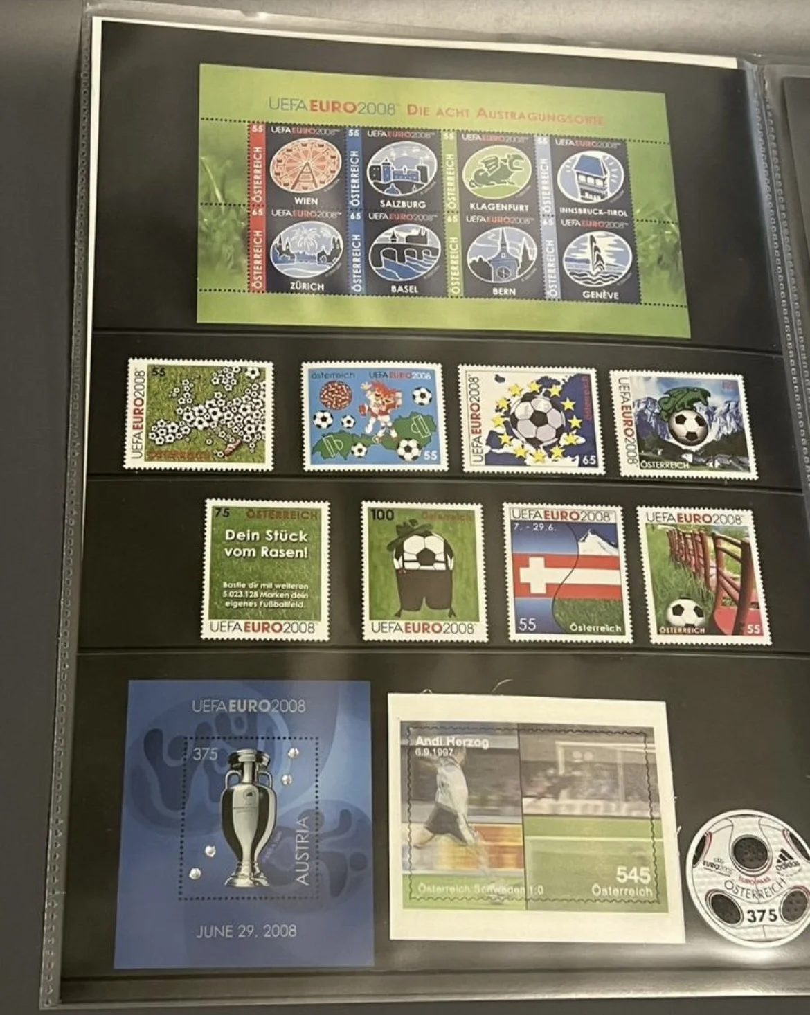 Набор марок UEFA EURO 2008 - миниатюра 3