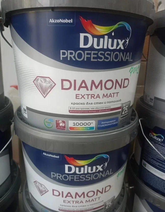 Dulux diamond extra matt краска для стен 9 л - изображение 1