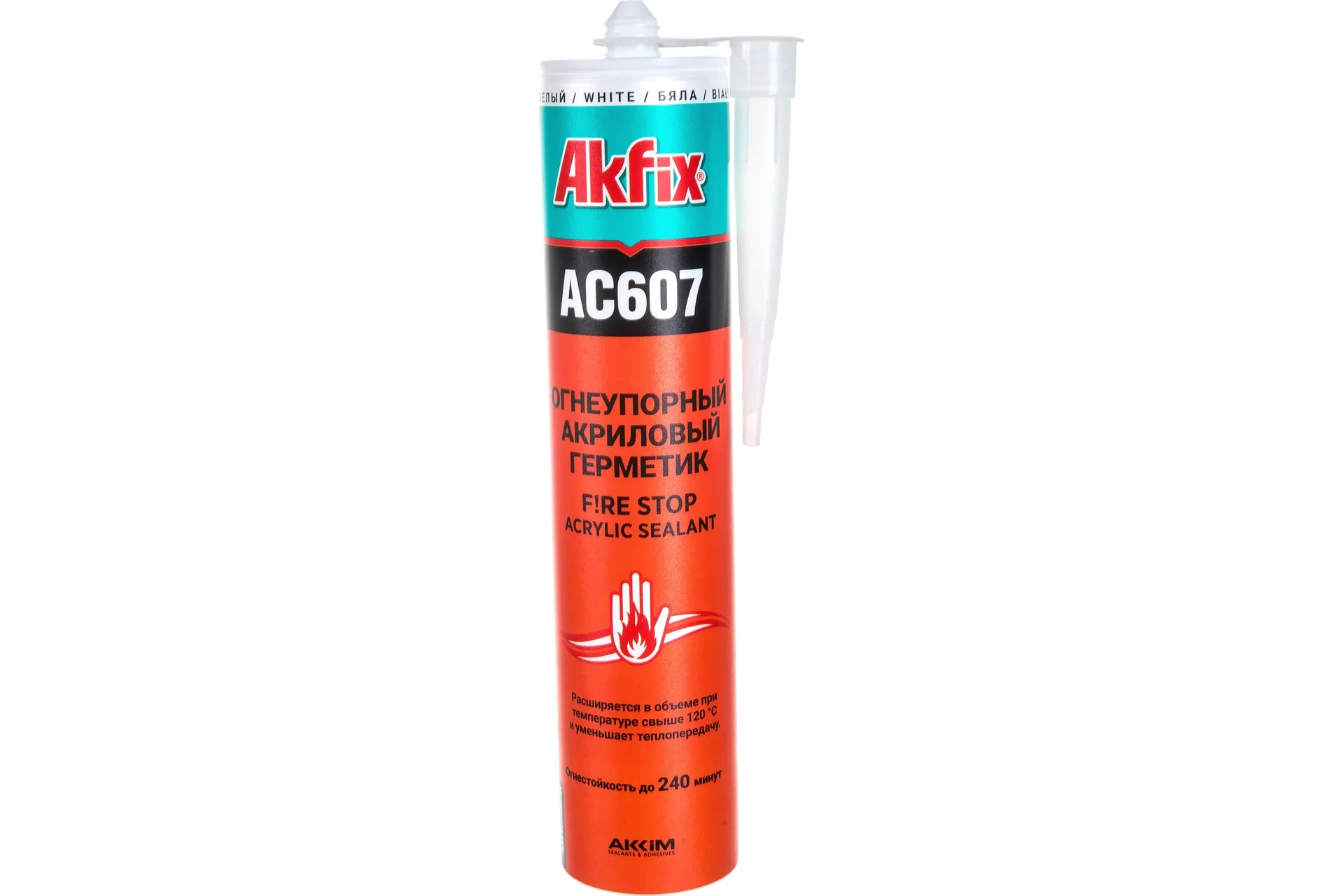 Akfix AC607 Огнестойкий акриловый герметик - изображение 1