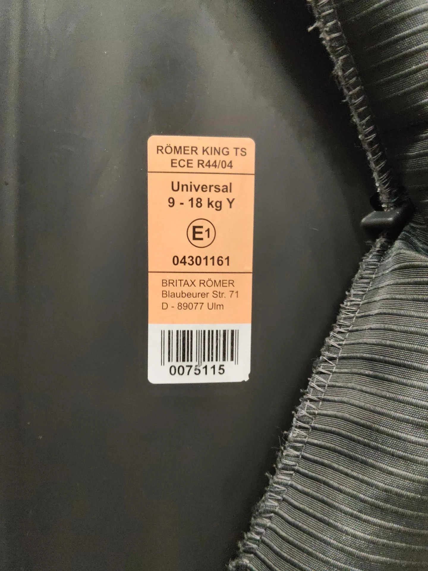 Кресло автомобильное britax romer king 9-18 кг - миниатюра 4