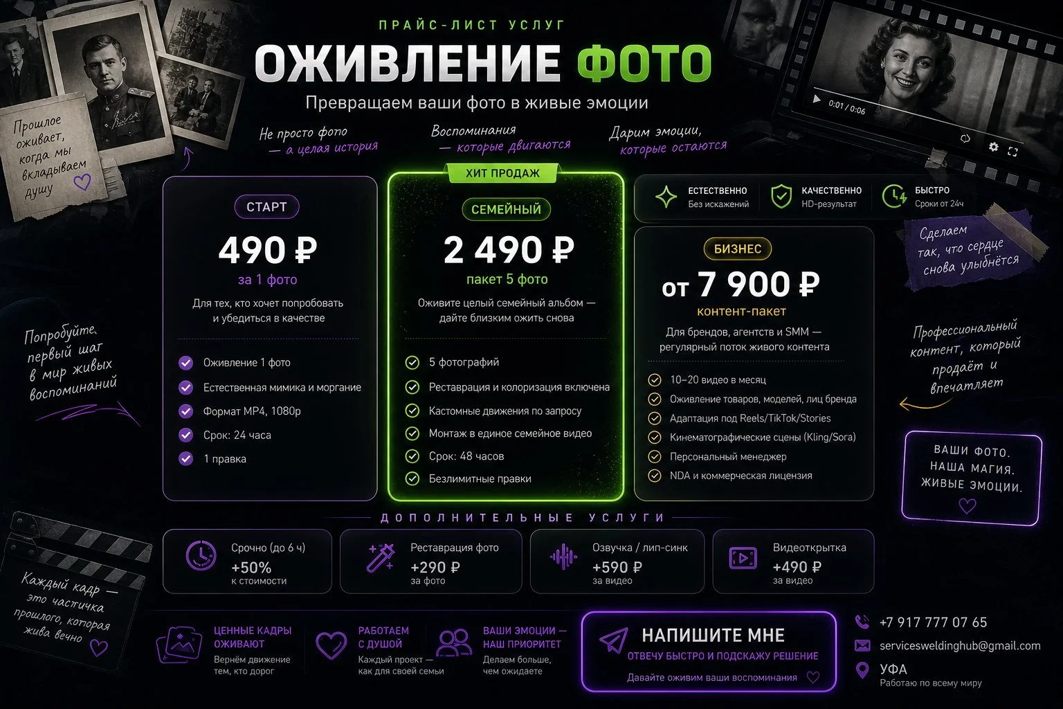 🔥 Оживление старых фото / Анимация по фото - миниатюра 4