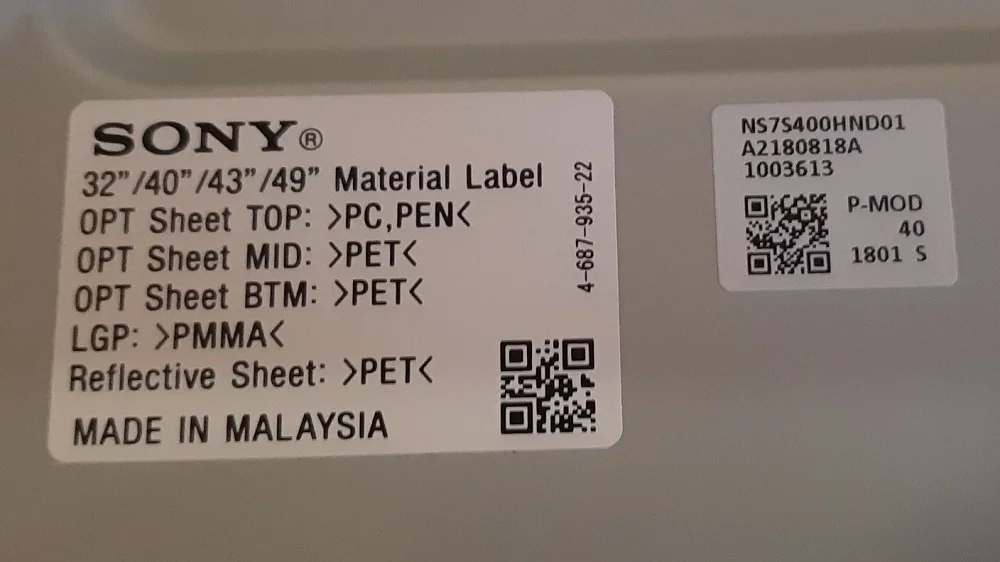 матрица SONY KDL-40RE453 _ 17Y S40HF11AMA4S4LV0.3 - миниатюра 6