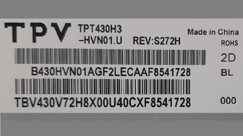 матрица LG 43LH500T- TPT430H3-HVN01 U - миниатюра 3
