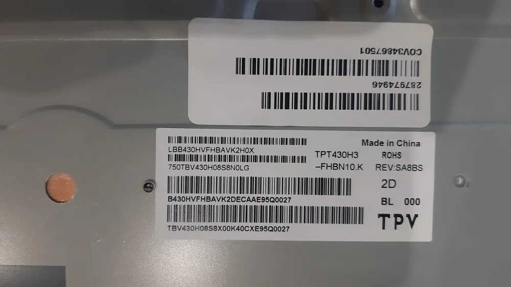матрица LG 43LK5000PLA - TPT430H3-FHBN10.K - миниатюра 3