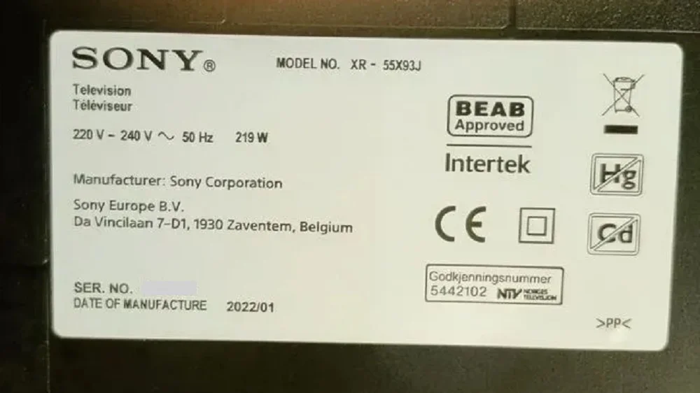 матрица Sony XR-55X93J YDBM055DCS01 ST5461D11-3 - миниатюра 4