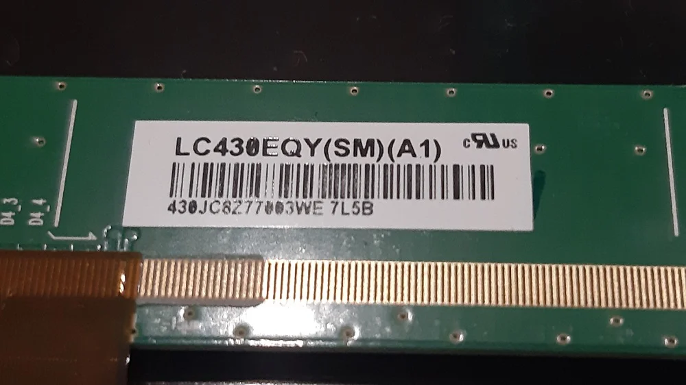 матрицы LC430EQY-SMA1. LC430EQY-SMA2 LC430EQY-SKA1 - миниатюра 3
