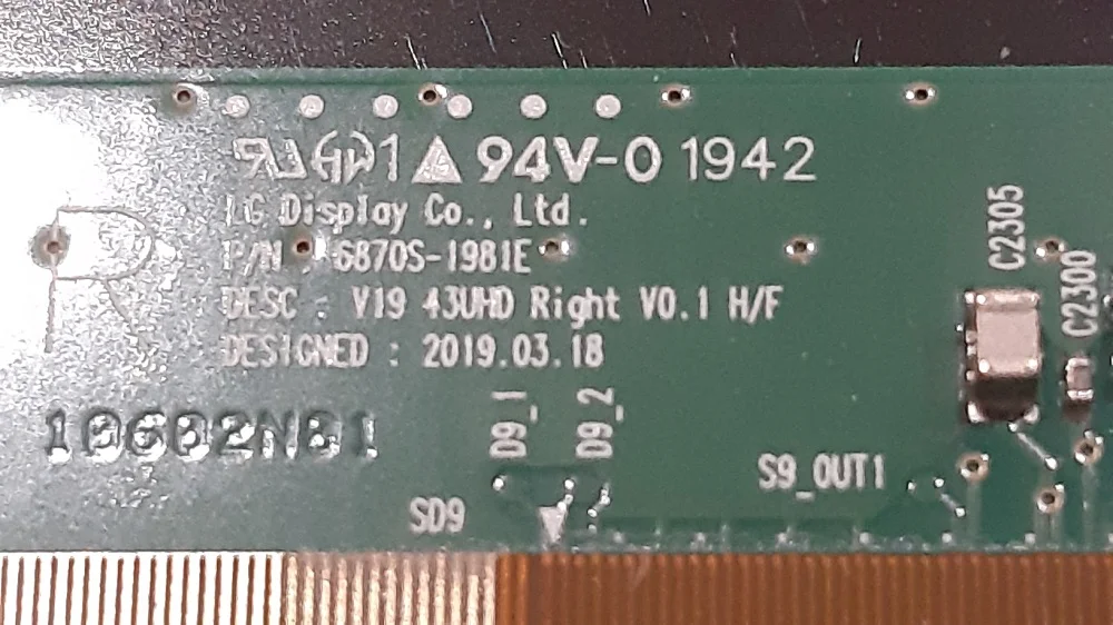 матрицы LC430EQY-SMA1. LC430EQY-SMA2 LC430EQY-SKA1 - миниатюра 6