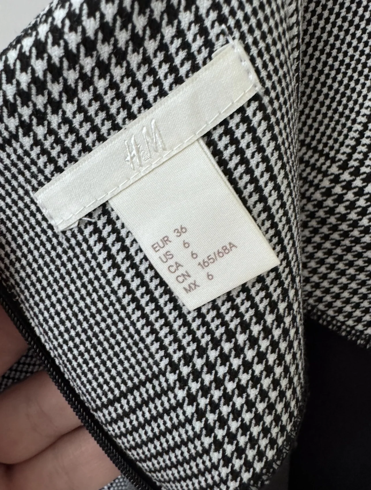 Юбка карандаш H&M в клетку, асимметричная, размер - миниатюра 3