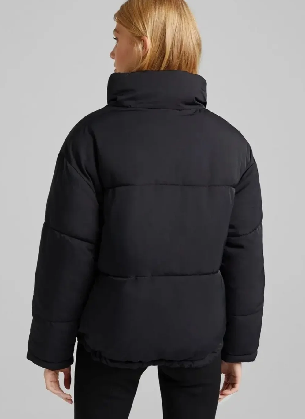 Куртка зимняя женская bershka черная XS размер - миниатюра 8