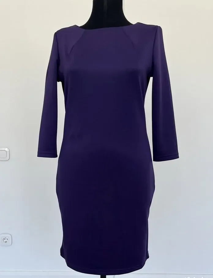 Платье 44 Oodji фиолетовое короткое  44 (S/M) - миниатюра 2