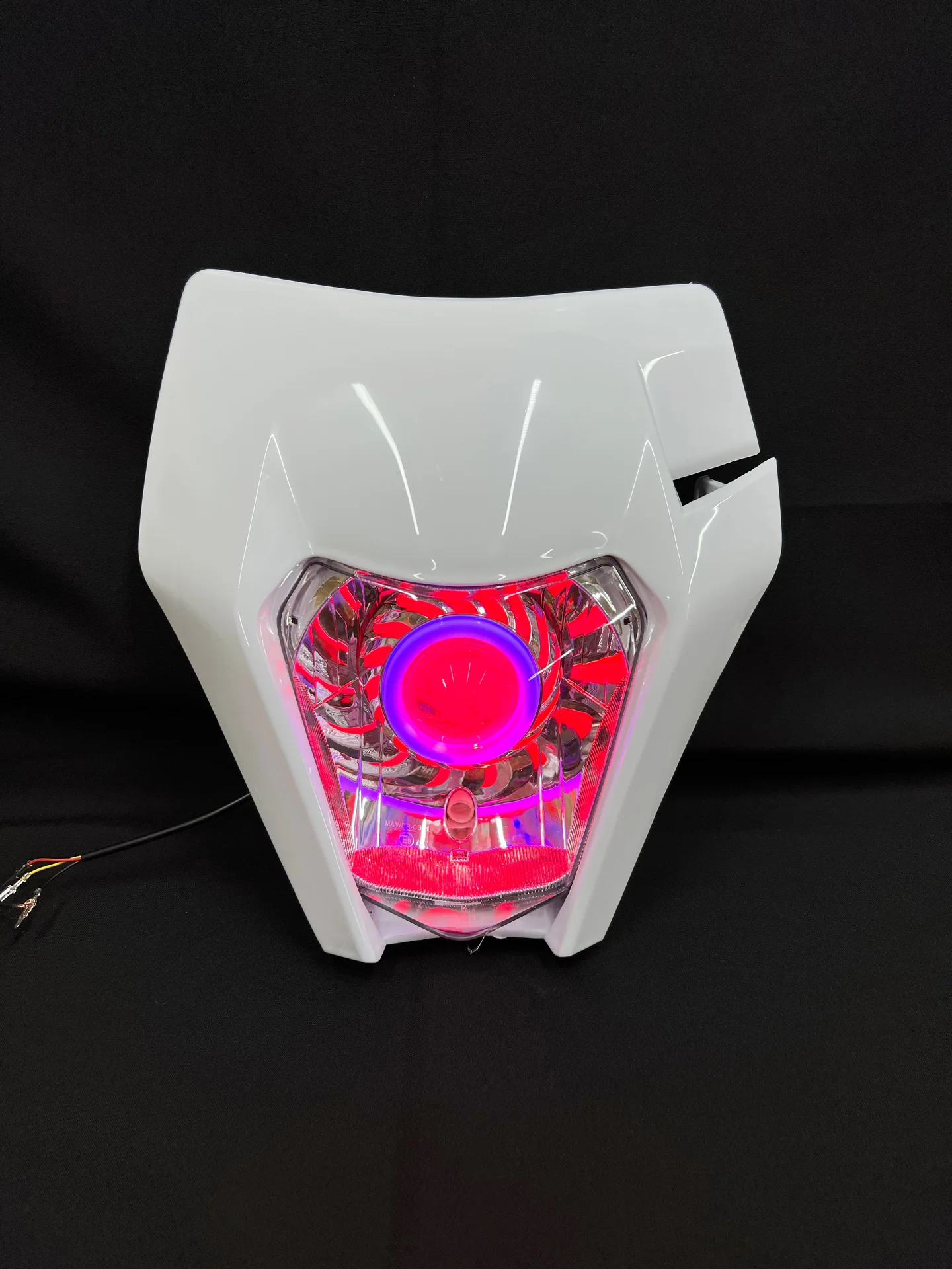 LED фара rgb ангельский глаз на ktm эндуро питбайк