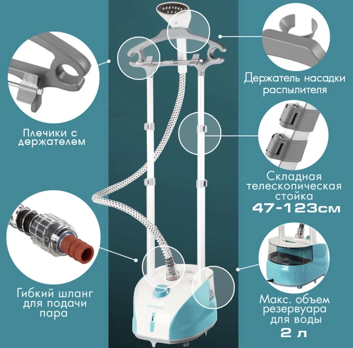 Отпариватель вертикальный Endever Odyssey Q-505. - миниатюра 5