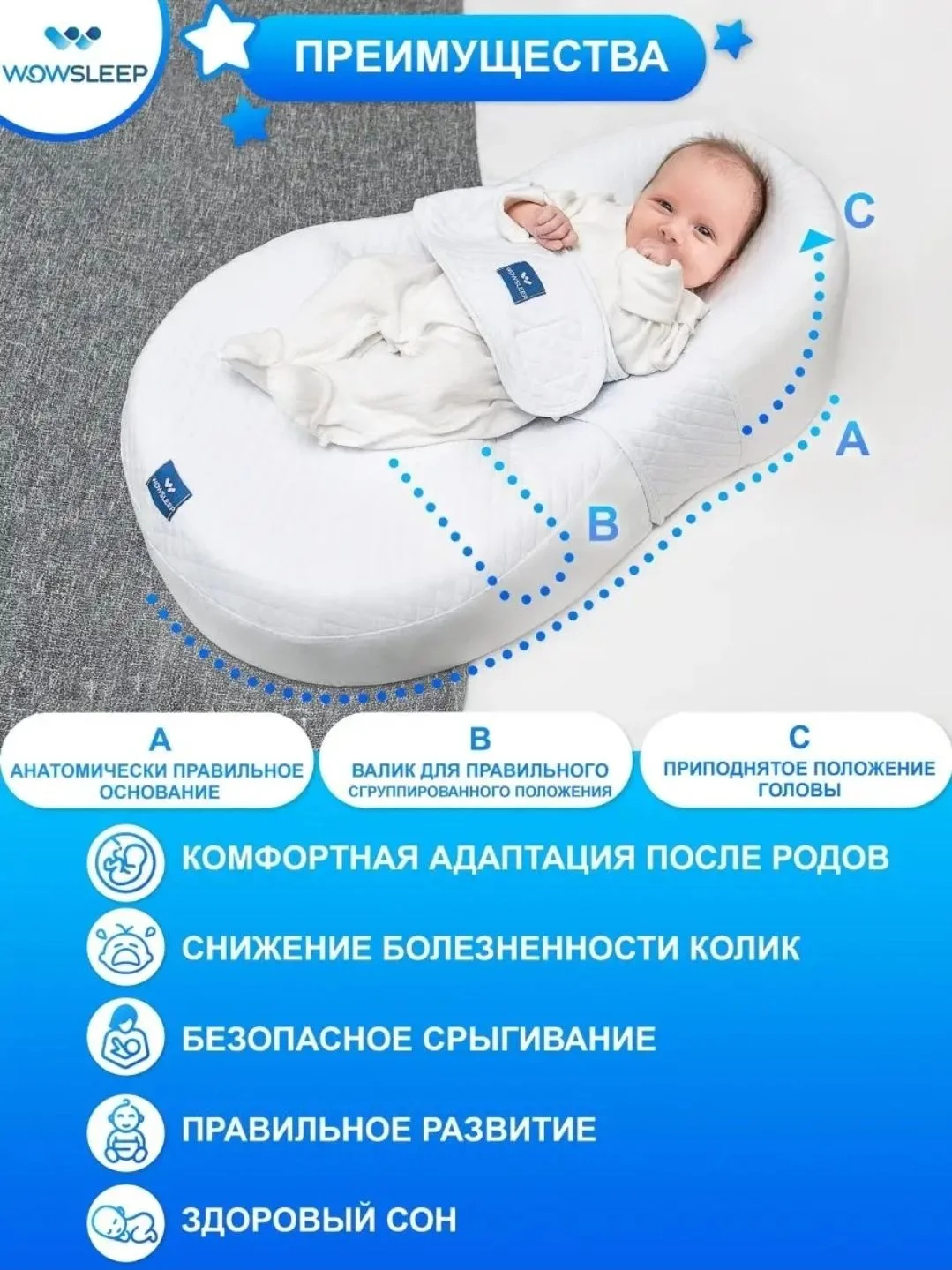 Кокон для новорожденных wowsleep - миниатюра 4