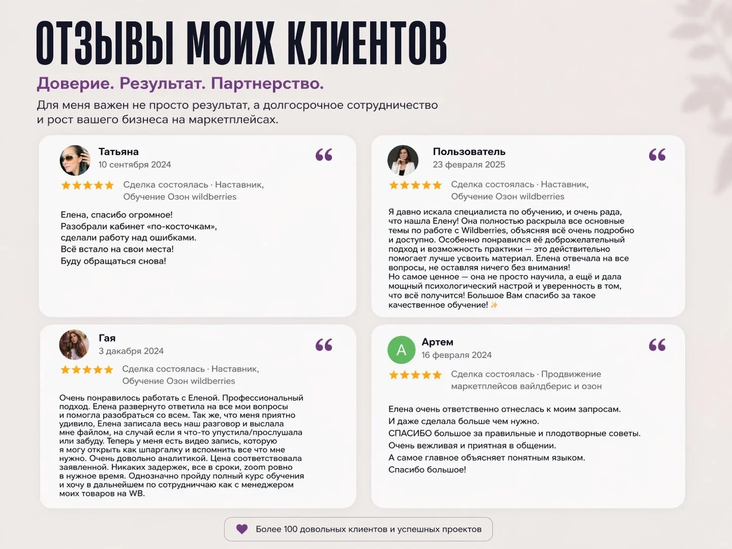 Менеджер маркетплейсов WB / Ozon под ключ - миниатюра 4