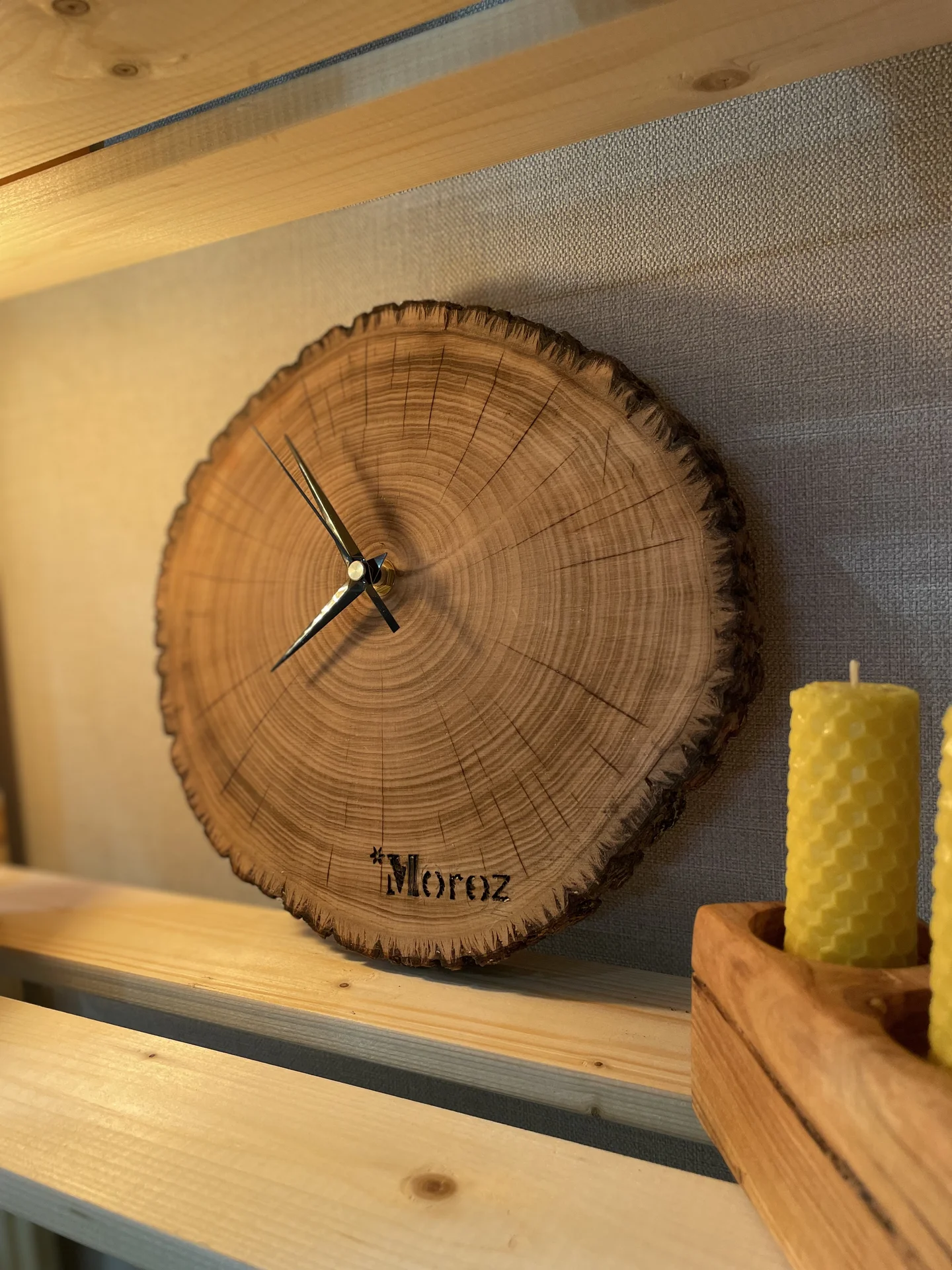 Интерьерные часы ручной работы “WoodTime” - миниатюра 4