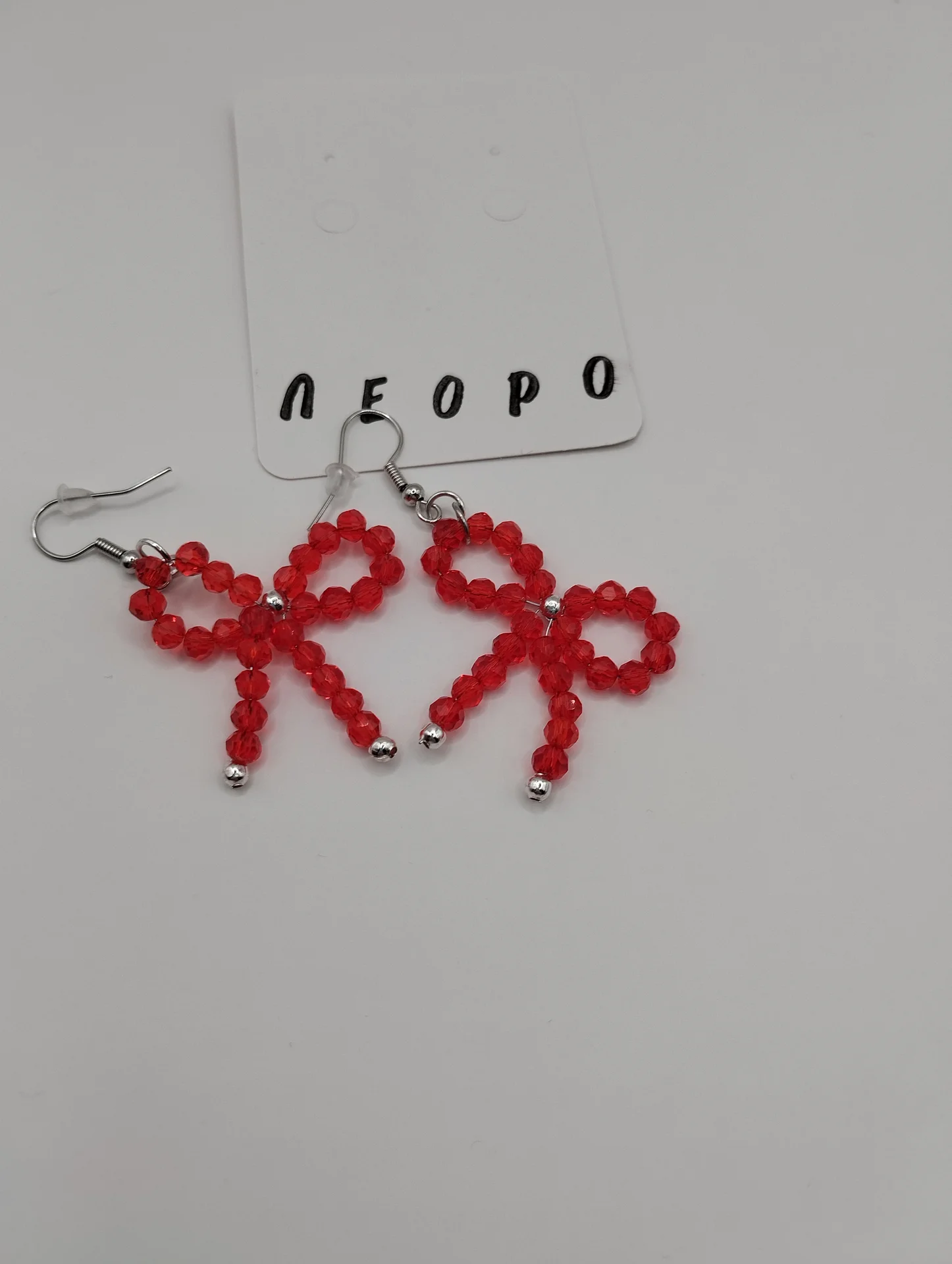 Серьги ручной работы Бантики - миниатюра 2