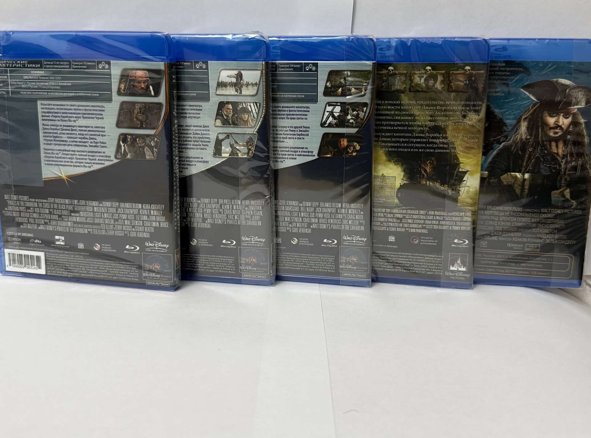 BLU RAY: «ПИРАТЫ КАРИБ.МОРЯ»1-5!5 ДИСКОВ!ЗАПЕЧАТ. - миниатюра 2