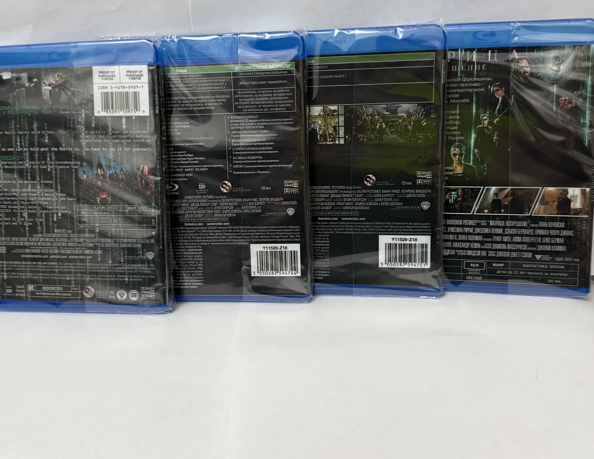 BLU RAY: «МАТРИЦА» 4 ЧАСТИ! 4 ДИСКА! ЗАПЕЧАТАНЫ! - миниатюра 2