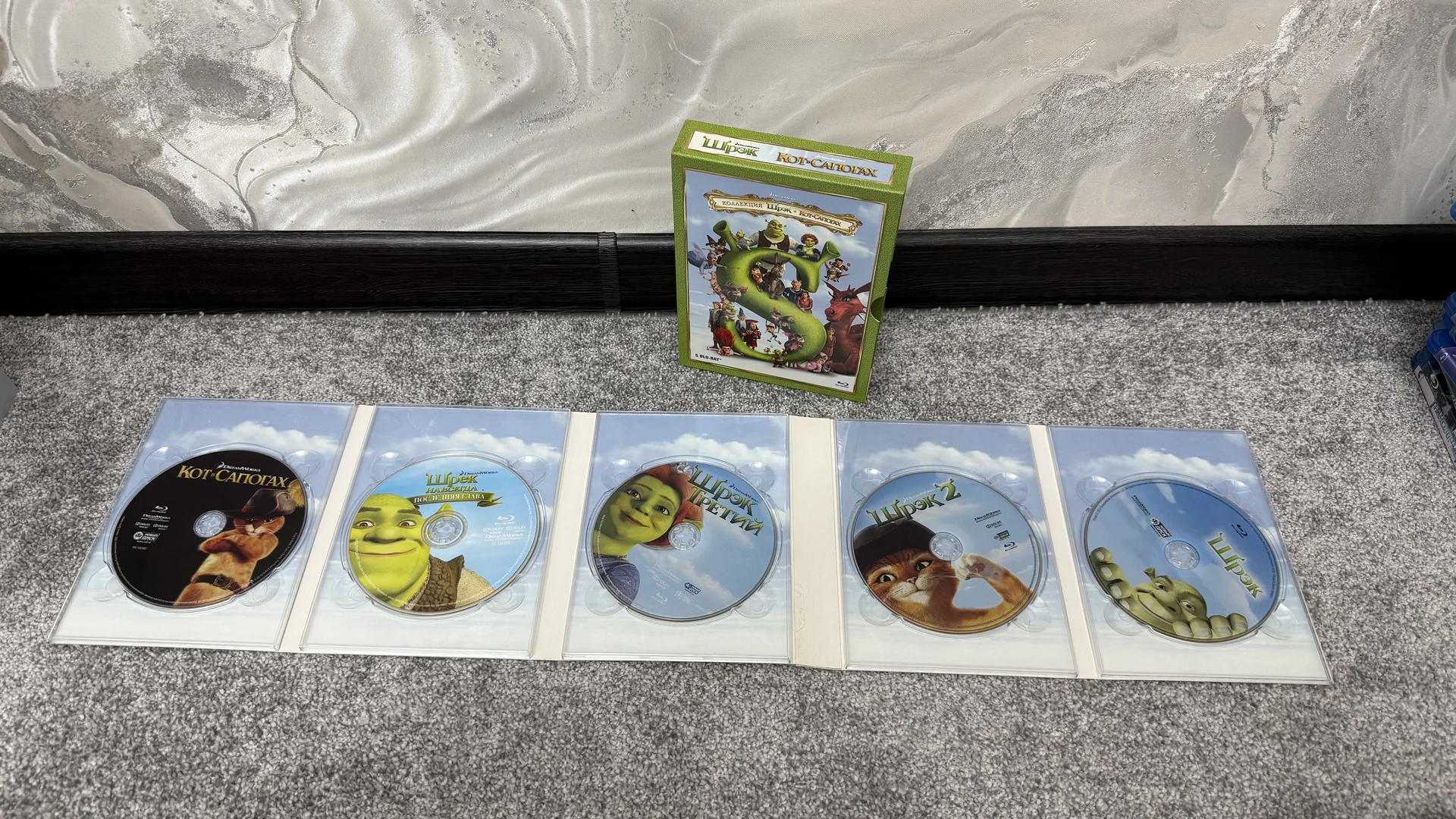 BLU RAY:«ШРЕК+КОТ В САПОГАХ»5ДИСКОВ!ЛИЦЕНЗИЯ!ЗАПЕЧ - миниатюра 2