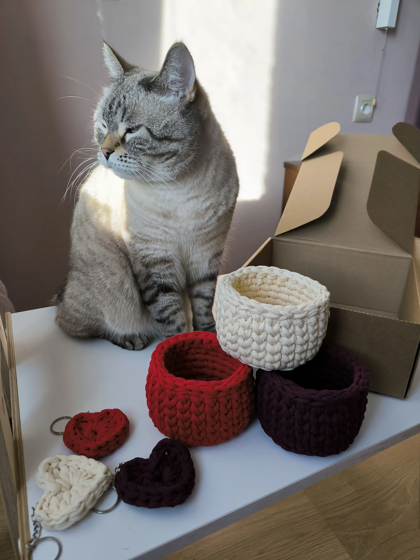 Корзинка из трикотажной пряжи - миниатюра 8