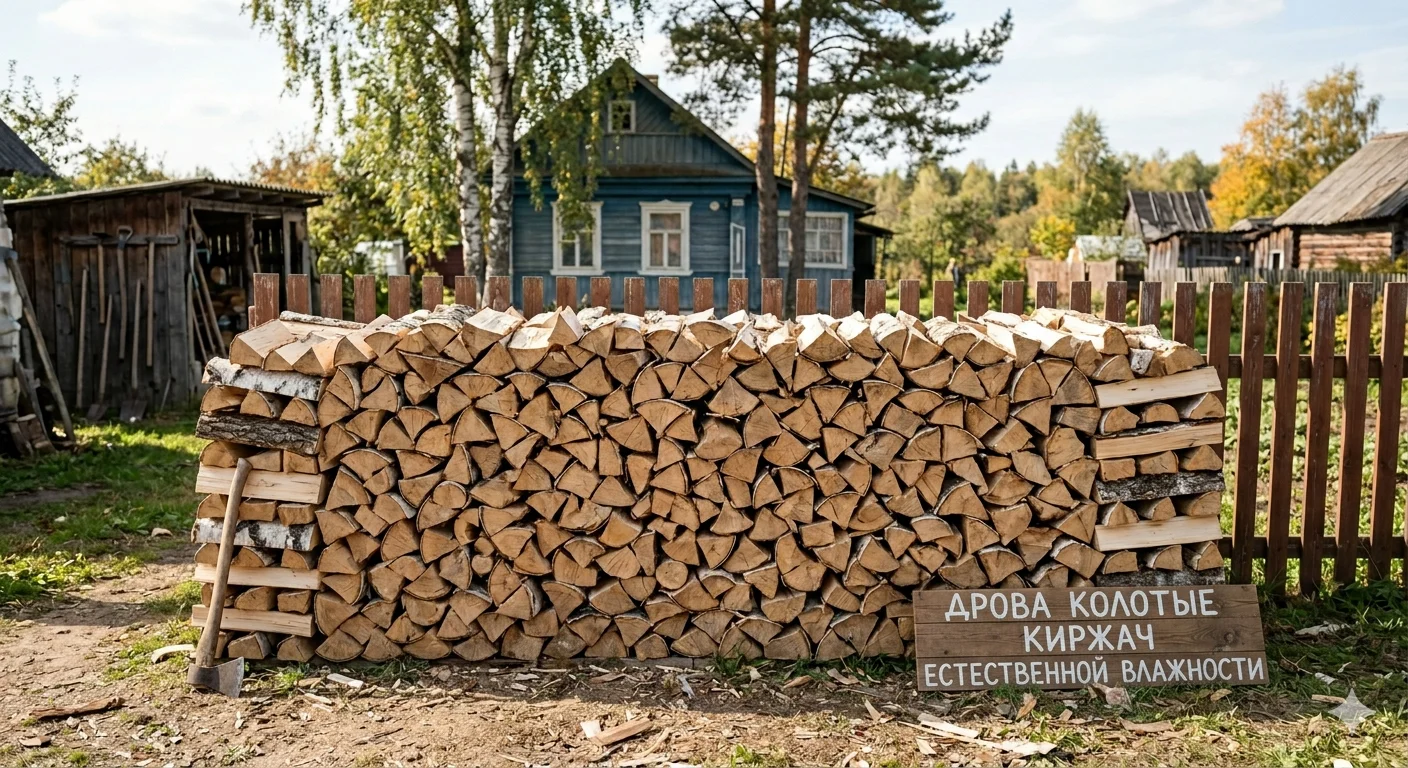 Дрова березовые колотые с доставкой в Киржаче - изображение 1