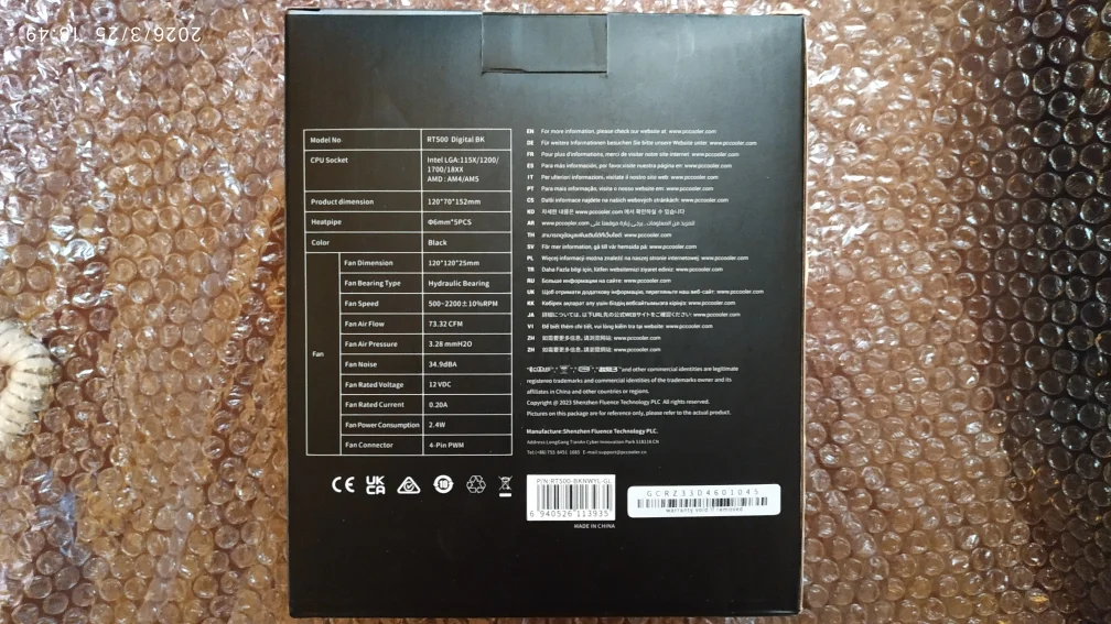 Процессорный кулер PCCooler RT500 Digital BK - миниатюра 2