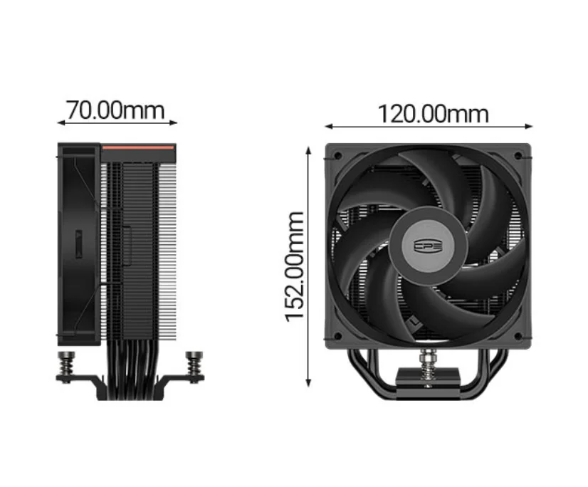 Процессорный кулер PCCooler RT500 Digital BK - миниатюра 7