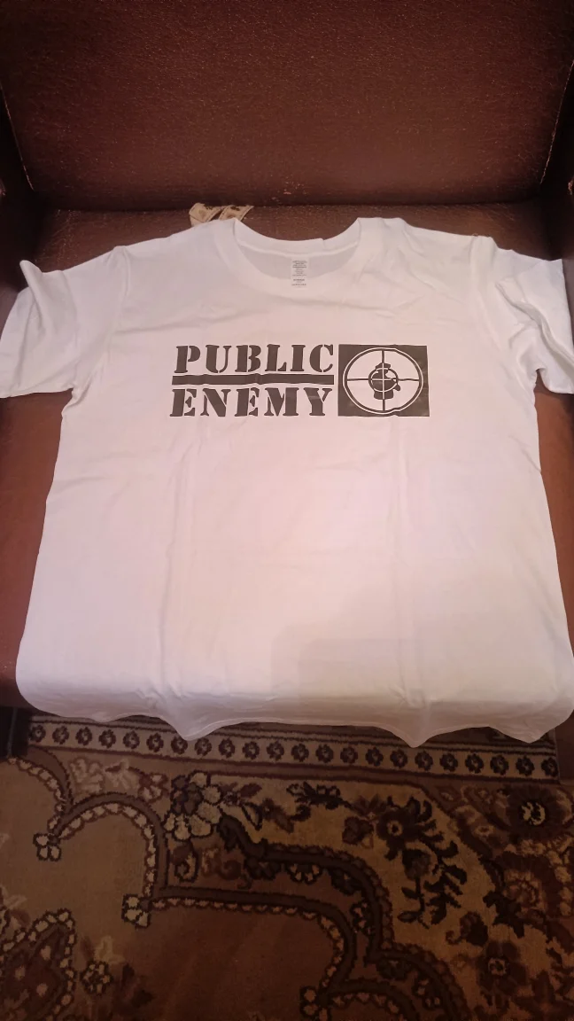 Футболка Public Enemy чёрная/белая (М) - миниатюра 2