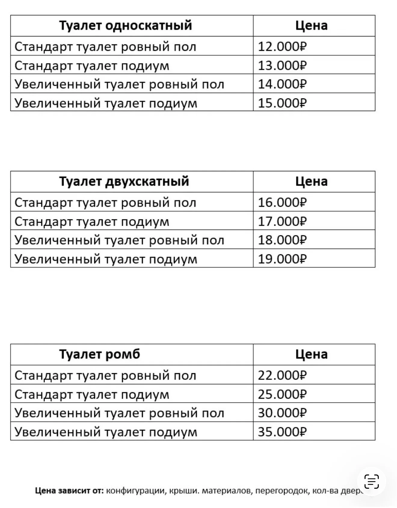 Туалеты односкатные / двухскатные - миниатюра 11