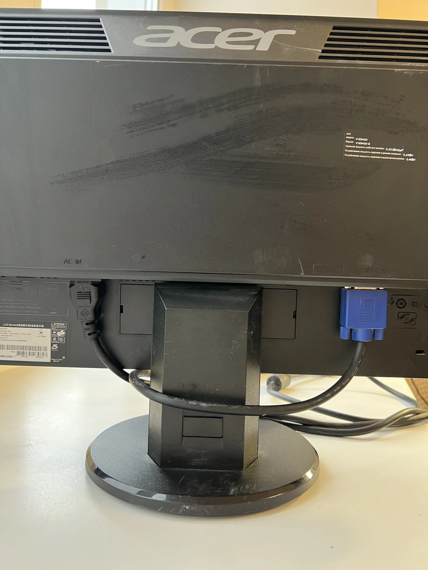 Монитор Acer VI93 HQV 18,5 - миниатюра 3