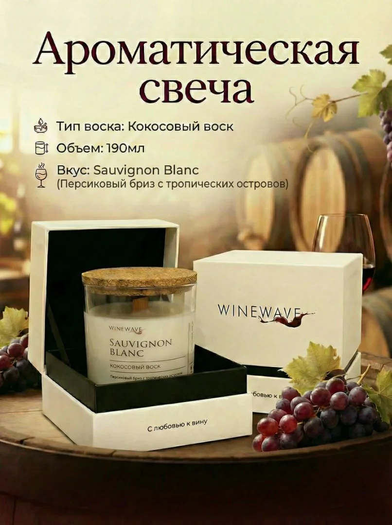 Ароматическая свеча WineWave - миниатюра 4