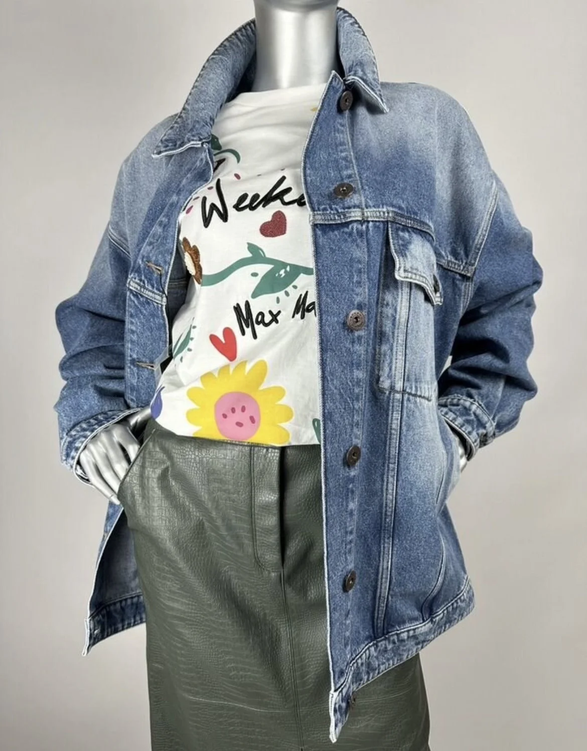 Куртка Max Mara 48 деним - миниатюра 10