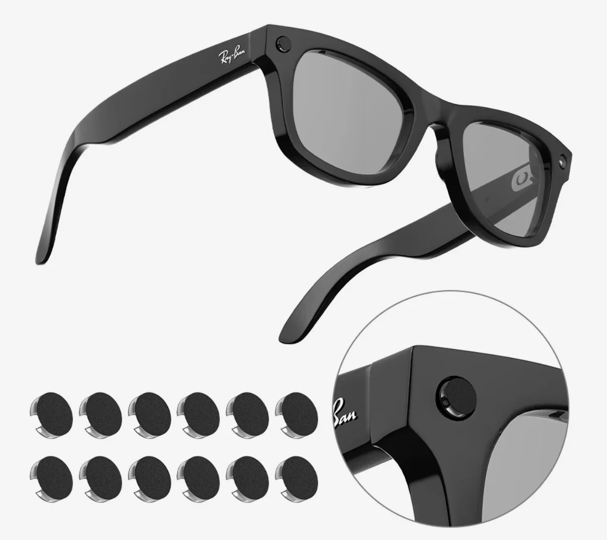 Стикеры для LED индикатора на очки Ray-ban - изображение 1