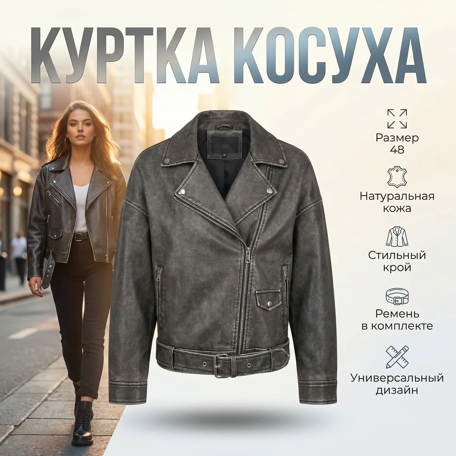 Куртка кожаная - изображение 1