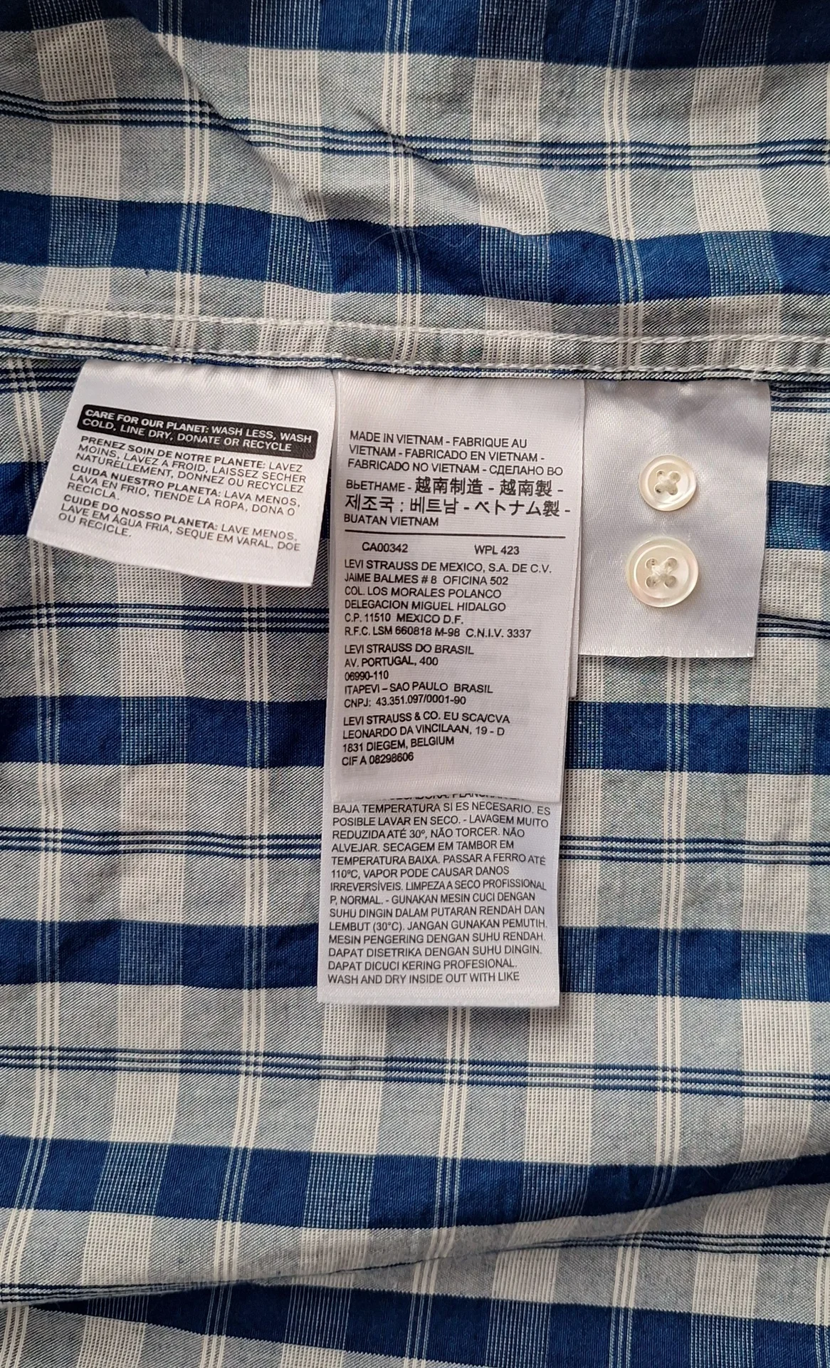 Мужская рубашка Levi's размер S - миниатюра 4