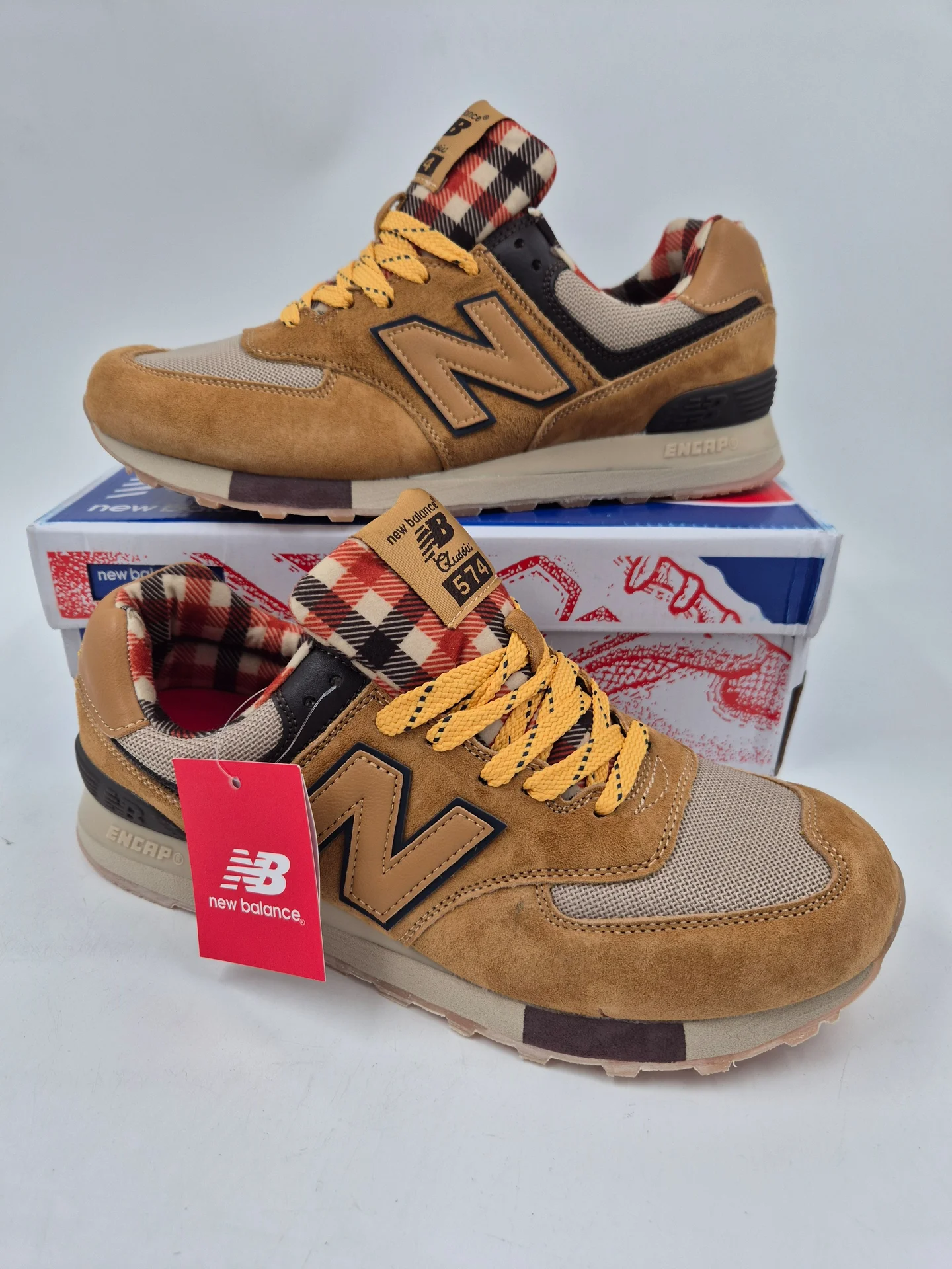 Кроссовки New Balance 574 orange размеры 41-46 - изображение 1