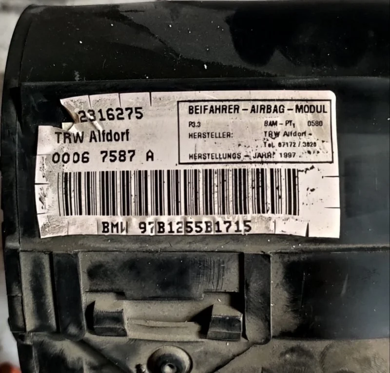 Аирбаг пассажирский BMW e39 СЕДАН 2.5 1999 - миниатюра 2