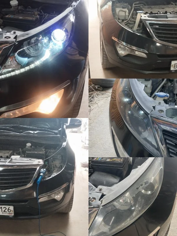 Стекло фар комплект с линзами переднее KIA - изображение 1