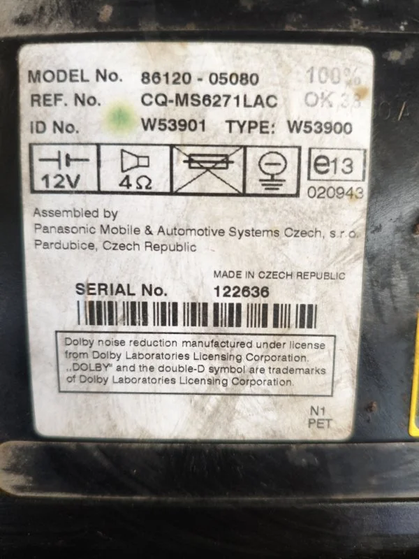 Магнитола TOYOTA Avensis T250 1CDFTV D4D 2003-2008 - миниатюра 7