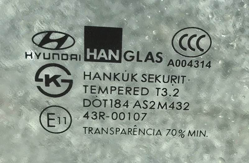 Стекло двери задней заднее левое Hyundai Matrix - миниатюра 2