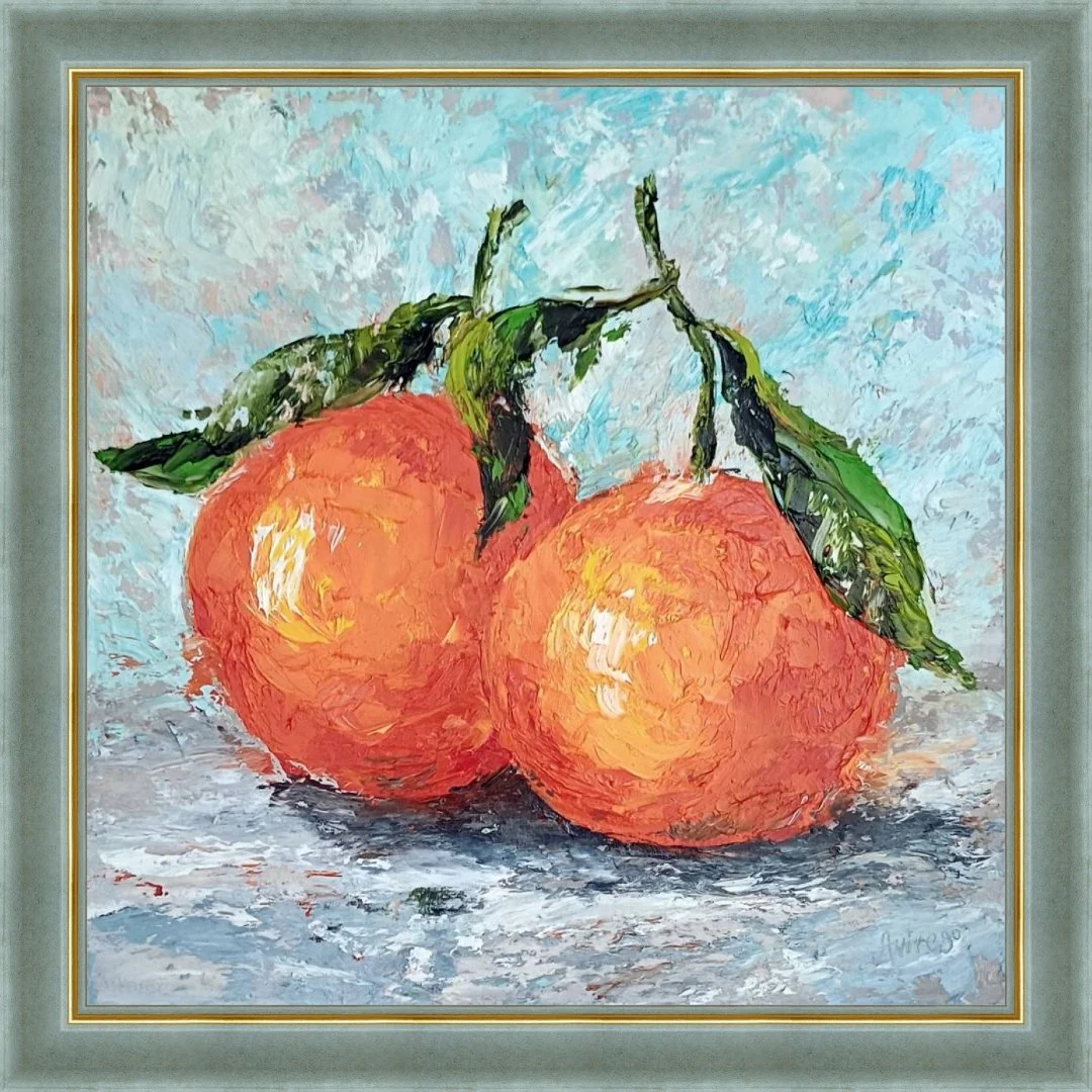 Новогодняя картина Мандарины - миниатюра 7