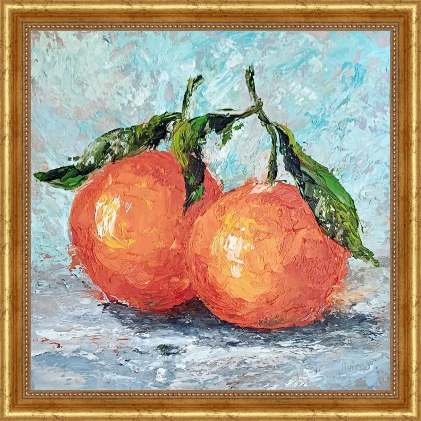 Новогодняя картина Мандарины - миниатюра 8