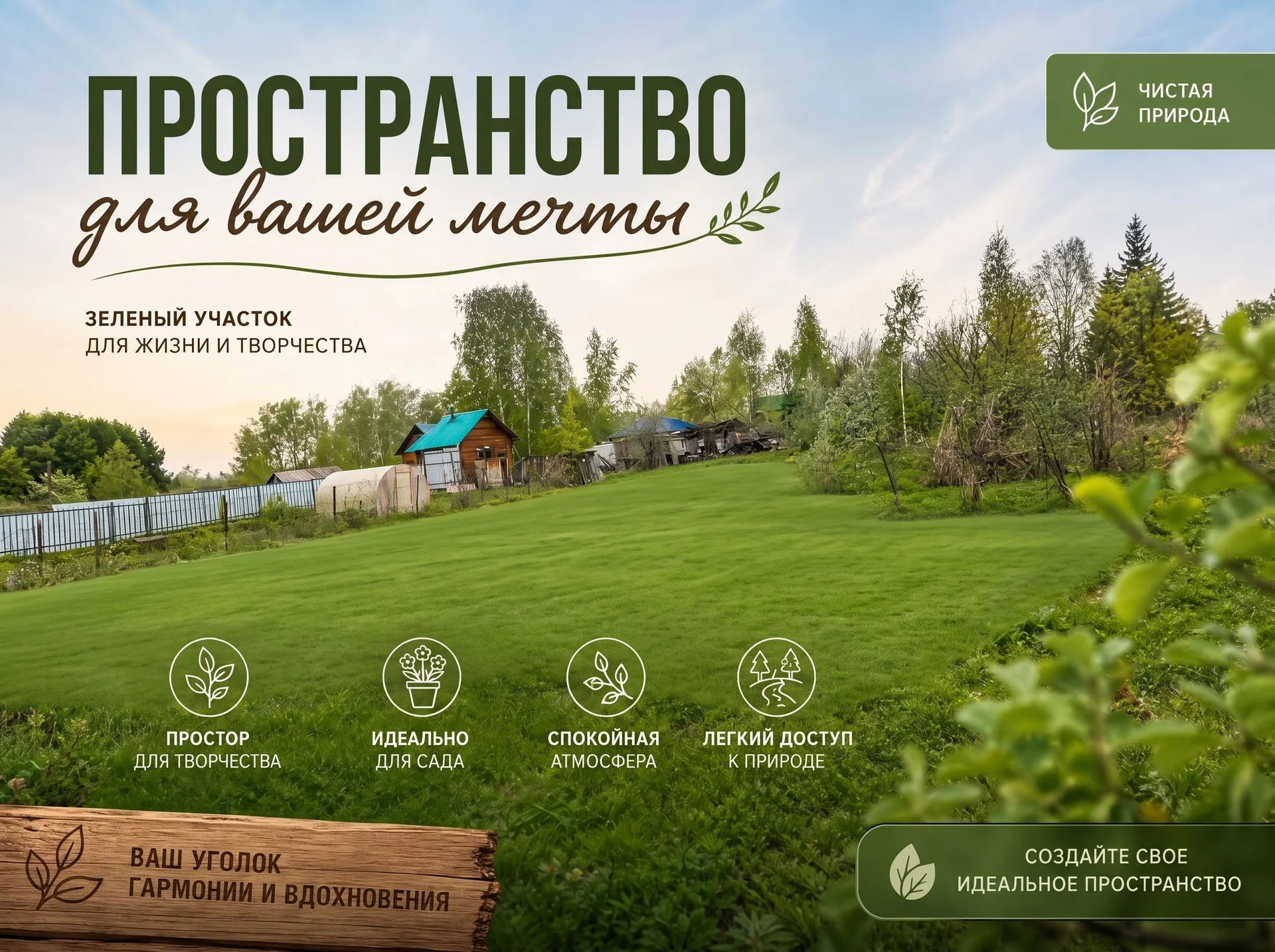 🚀 ГАЗ+СВЕТ+ВОДА! 16 соток у Берди. СРОЧНО! - миниатюра 4