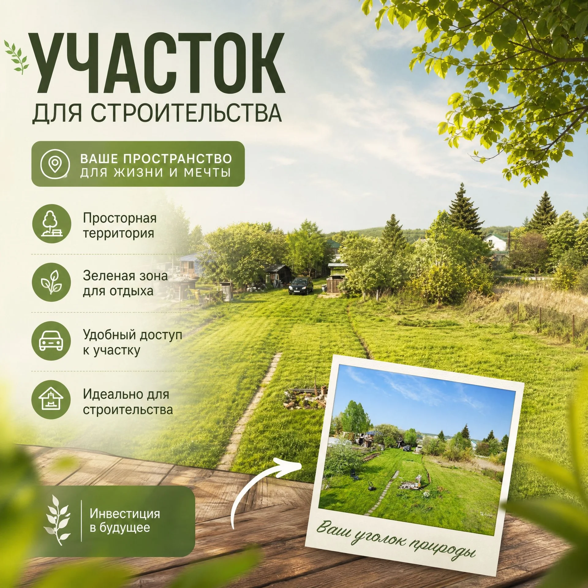 🚀 ГАЗ+СВЕТ+ВОДА! 16 соток у Берди. СРОЧНО! - миниатюра 3